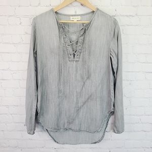 Anthro. Cloth & Stone Lace‎ Up Top